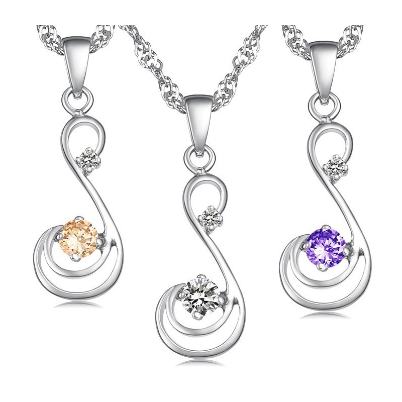 Quality And Quantity Assured Female Platinum Plating Titanium Necklace With Diamond Quality And Quantity Assured Female Platinum Plating Titanium Necklace With Diamond