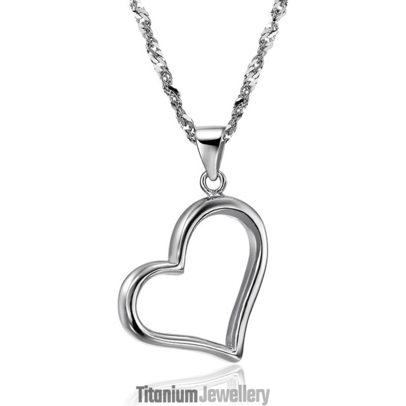 Complete In Specifications Female Sweetheart Platinum Plating Titanium Necklace Complete In Specifications Female Sweetheart Platinum Plating Titanium Necklace
