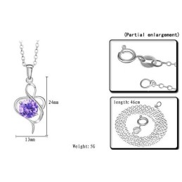 Quality And Quantity Assured Female Platinum Plating Titanium Necklace With Diamond