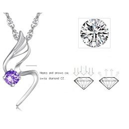 Reliable Quality Female Platinum Plating Titanium Necklace With Diamond
