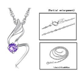 Reliable Quality Female Platinum Plating Titanium Necklace With Diamond