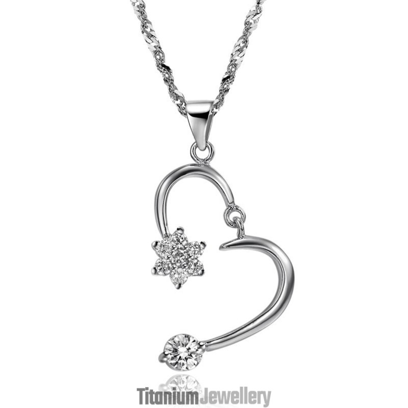Quality And Quantity Assured Female Platinum Plating Titanium Necklace With Rhinestone Quality And Quantity Assured Female Platinum Plating Titanium Necklace With Rhinestone