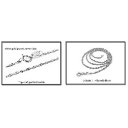Easy To Use Female Platinum Plating Titanium Necklace With Rhinestone