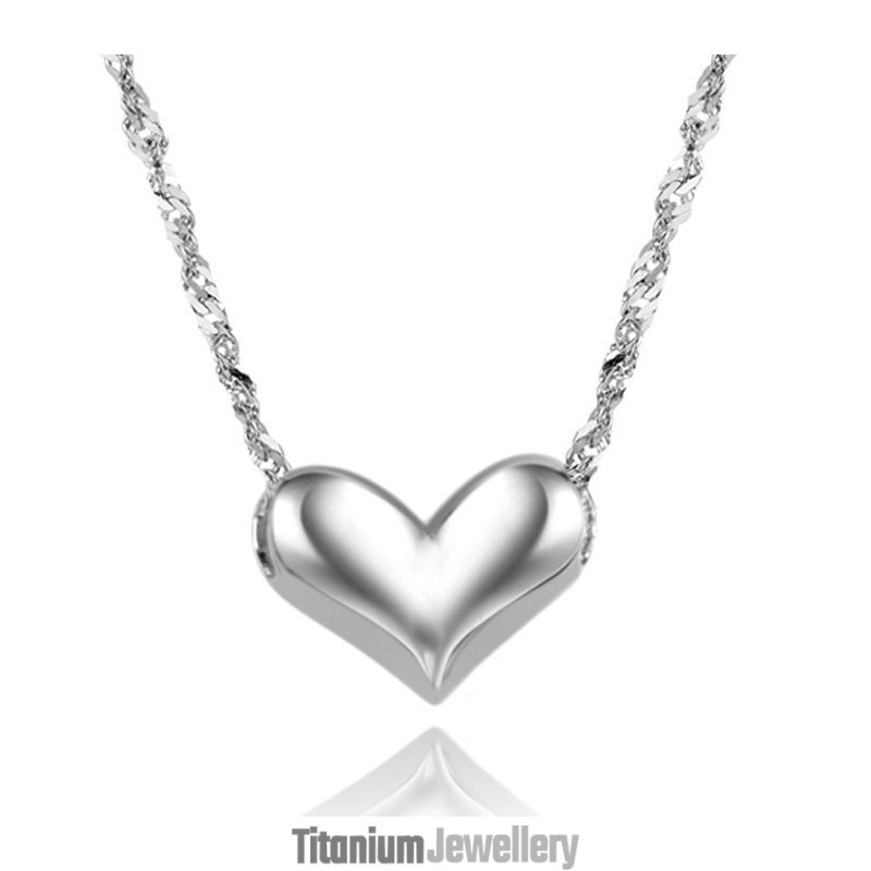 Excellent Quality Female Sweetheart Platinum Plating Titanium Necklace