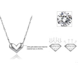 Excellent Quality Female Sweetheart Platinum Plating Titanium Necklace