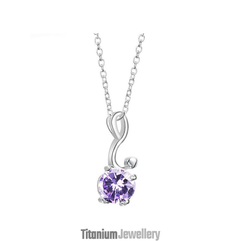 Wide Varieties Female Platinum Plating Titanium Necklace With Diamond Wide Varieties Female Platinum Plating Titanium Necklace With Diamond