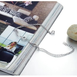 The King Of Quantity Female Platinum Plating Titanium Anklet
