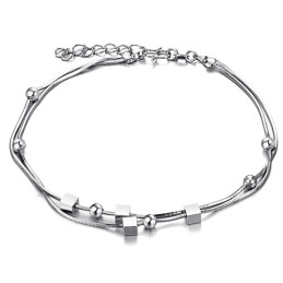 Reliable Reputation Female Platinum Plating Titanium Anklet