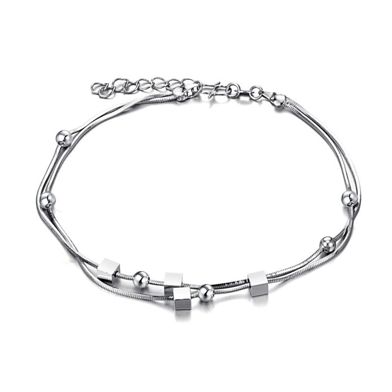 Reliable Reputation Female Platinum Plating Titanium Anklet Reliable Reputation Female Platinum Plating Titanium Anklet