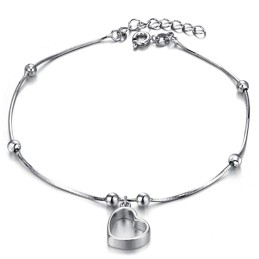 The Queen Of Quality Female Sweetheart Platinum Plating Titanium Anklet
