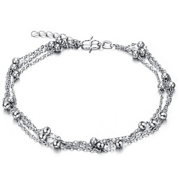Wide Varieties Female Platinum Plating Titanium Anklet