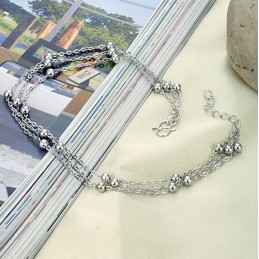 Wide Varieties Female Platinum Plating Titanium Anklet