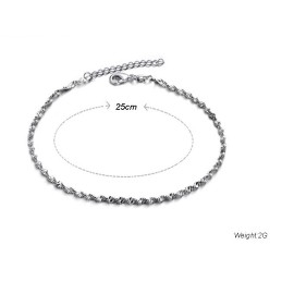 World-Wide Renown Female Platinum Plating Titanium Anklet