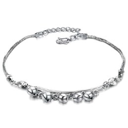 Quality And Quantity Assured Female Bell Shape Platinum Plating Titanium Anklet