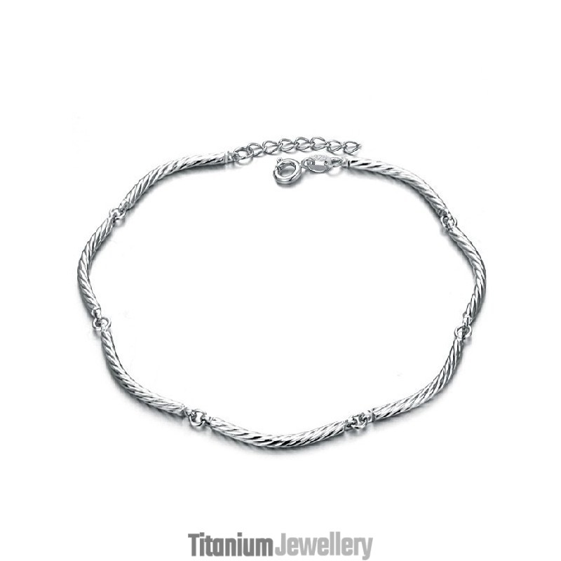 Excellent Quality Female Roll Type Platinum Plating Titanium Anklet Excellent Quality Female Roll Type Platinum Plating Titanium Anklet