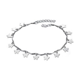 Reliable Reputation Female Butterfly Shape Platinum Plating Titanium Anklet
