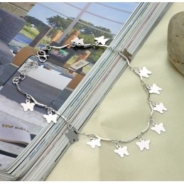Reliable Reputation Female Butterfly Shape Platinum Plating Titanium Anklet