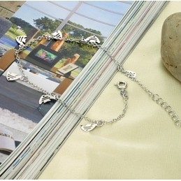 Wide Varieties Female Fillet Shape Platinum Plating Titanium Anklet