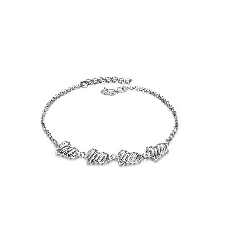 Excellent Quality Female Hollow Sweetheart Platinum Plating Titanium Anklet Excellent Quality Female Hollow Sweetheart Platinum Plating Titanium Anklet