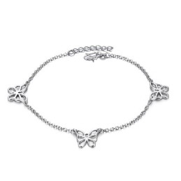 Quality And Quantity Assured Female Butterfly Pattern Platinum Plating Titanium Anklet