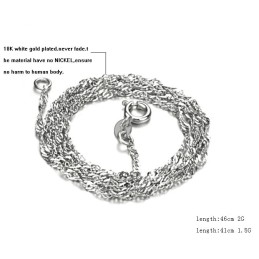 Easy To Use Female Water Wave Platinum Plating Titanium Chain