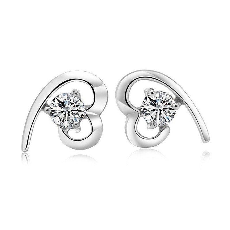 Stable Quality Female Platinum Plating Titanium Earrings With Rhinestone Stable Quality Female Platinum Plating Titanium Earrings With Rhinestone