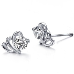 Selling Well All Over The World Female Sweetheart Platinum Plating Titanium Earrings