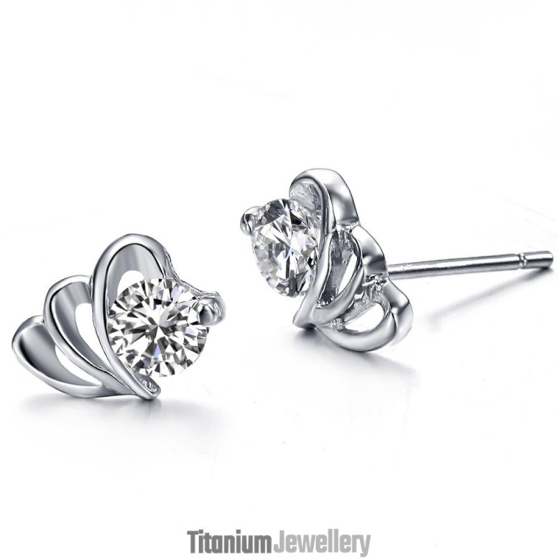 Selling Well All Over The World Female Sweetheart Platinum Plating Titanium Earrings Selling Well All Over The World Female Sweetheart Platinum Plating Titanium Earrings