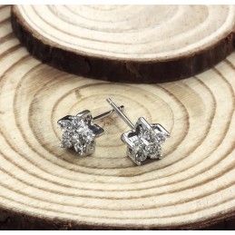 Well-Known For Its Fine Quality Female Allergy Free Platinum Plating Titanium Earrings With Diamond