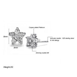Well-Known For Its Fine Quality Female Allergy Free Platinum Plating Titanium Earrings With Diamond