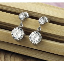 Quality And Quantity Assured Female Allergy Free Platinum Plating Titanium Earrings