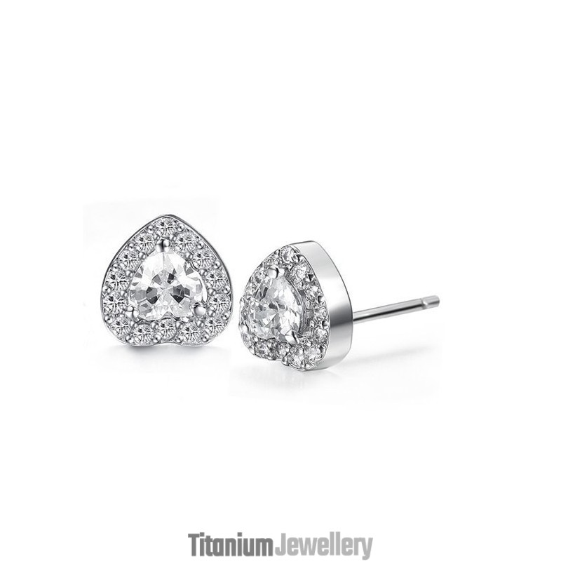To Enjoy High Reputation At Home And Abroad Female Platinum Plating Titanium Earrings With Diamond To Enjoy High Reputation At Home And Abroad Female Platinum Plating Titanium Earrings With Diamond