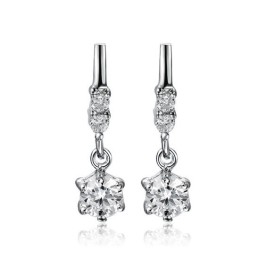 Excellent Quality Female Platinum Plating Titanium Earrings