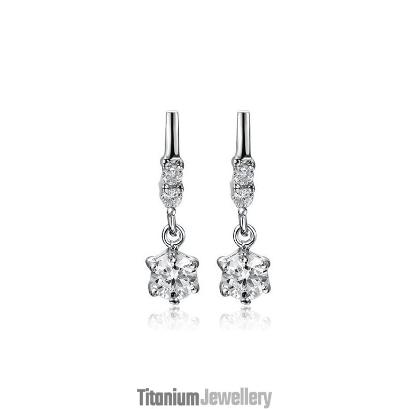 Excellent Quality Female Platinum Plating Titanium Earrings Excellent Quality Female Platinum Plating Titanium Earrings