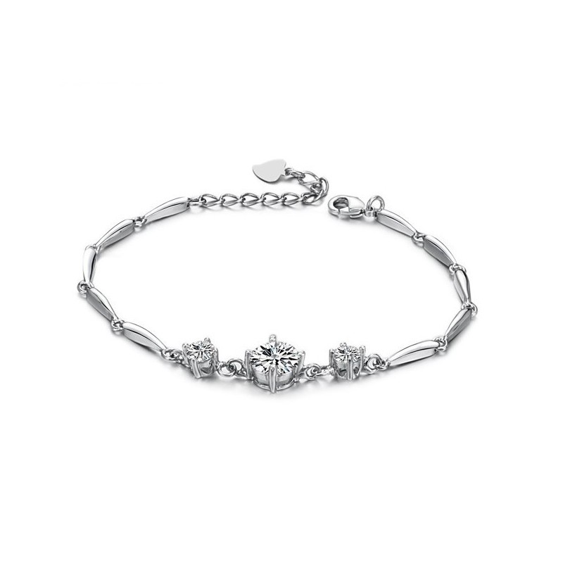 Stable Quality Female Platinum Plating Titanium Bracelet With Diamond Stable Quality Female Platinum Plating Titanium Bracelet With Diamond