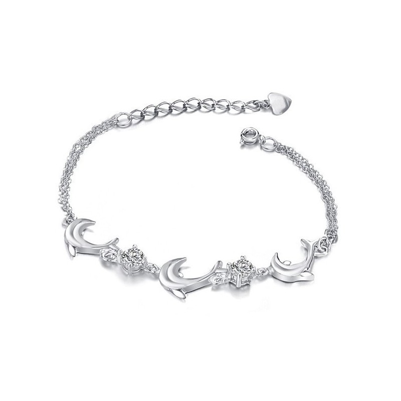 High Quality Female Dolphin Shape Platinum Plating Titanium Bracelet High Quality Female Dolphin Shape Platinum Plating Titanium Bracelet