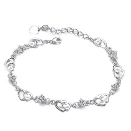 Easy To Use Female Sweetheart Platinum Plating Titanium Bracelet