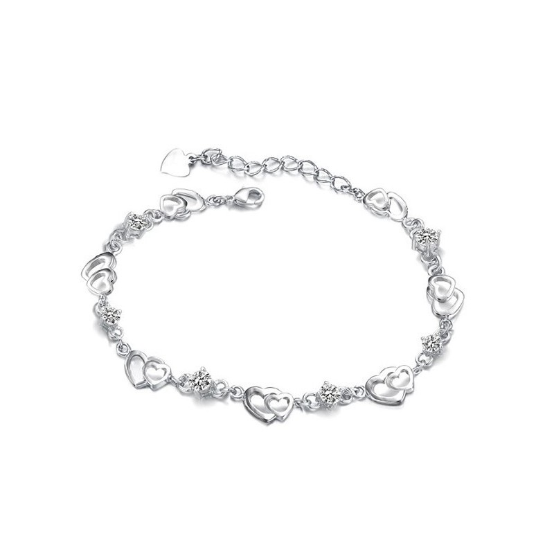 Easy To Use Female Sweetheart Platinum Plating Titanium Bracelet