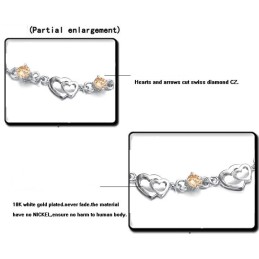 Easy To Use Female Sweetheart Platinum Plating Titanium Bracelet