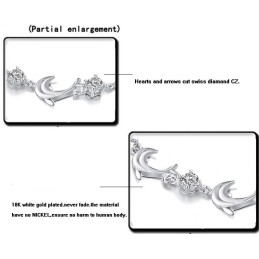 Quality And Quantity Assured Female Dolphin Shape Platinum Plating Titanium Bracelet With Crystal