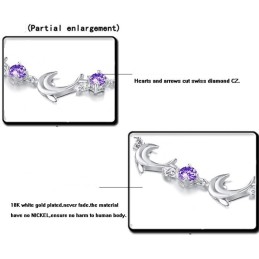 Quality And Quantity Assured Female Dolphin Shape Platinum Plating Titanium Bracelet With Crystal