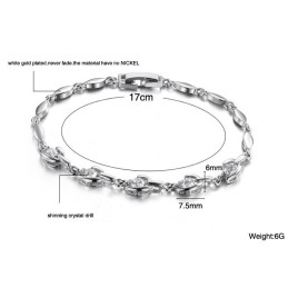 Easy To Use Female Platinum Plating Titanium Bracelet