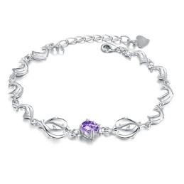 The Queen Of Quality Female Dolphin Shape Platinum Plating Titanium Bracelet