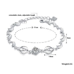 The Queen Of Quality Female Dolphin Shape Platinum Plating Titanium Bracelet