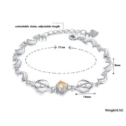 The Queen Of Quality Female Dolphin Shape Platinum Plating Titanium Bracelet