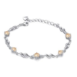 Quality And Quantity Assured Female Purple Platinum Plating Titanium Bracelet With Diamond