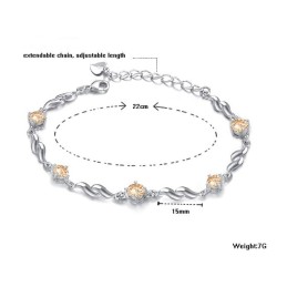 Quality And Quantity Assured Female Purple Platinum Plating Titanium Bracelet With Diamond