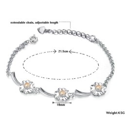 Quality And Quantity Assured Female Platinum Plating Titanium Bracelet