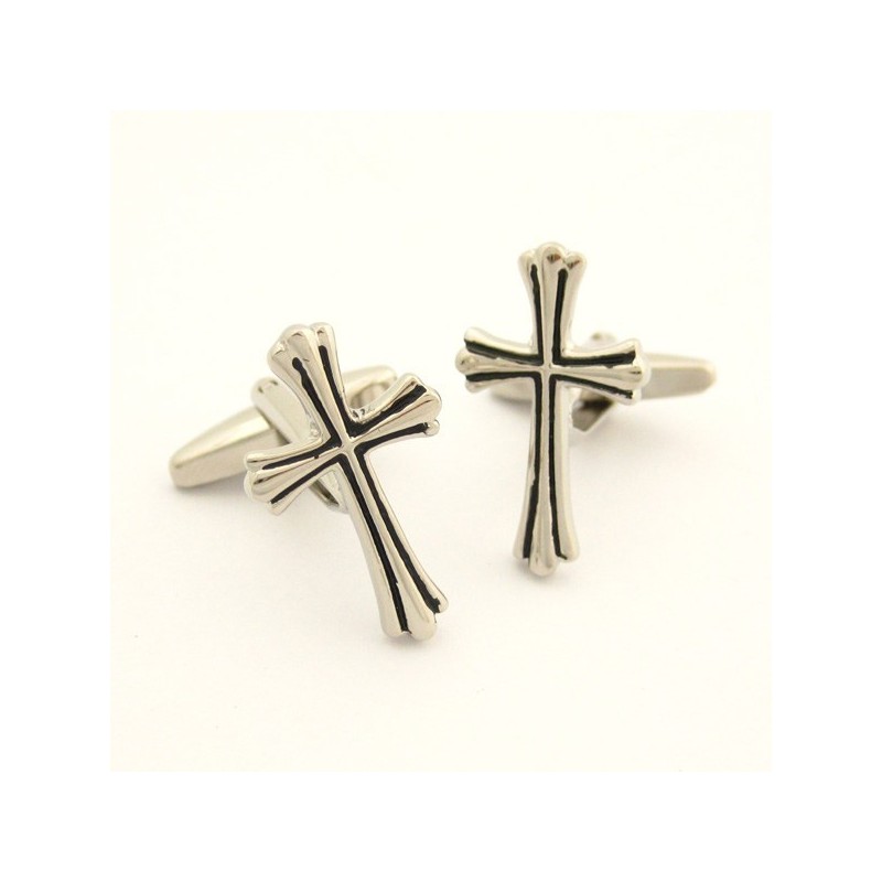 Fashion Titanium Cross Cufflinks