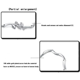 Reliable Quality Female Platinum Plating Titanium Bracelet With Rhinestone